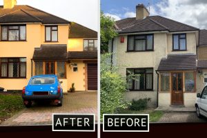 external wall insulation before amd after esher